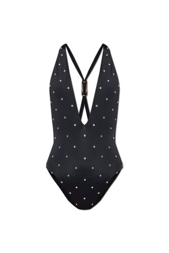 One-piece Swimsuit With Shimmering Appliqués - Versace - Modalova