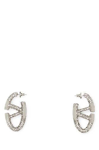 Embellished Metal Vlogo The Bold Earrings - Valentino Garavani - Modalova