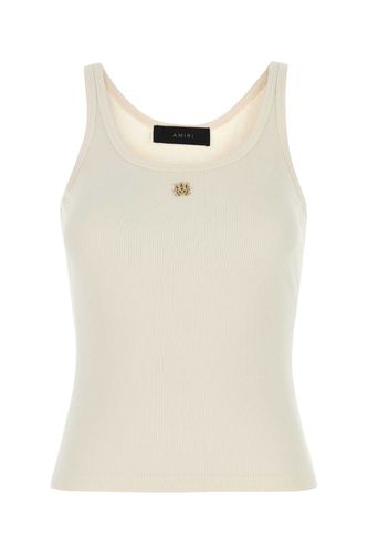 Ivory Stretch Cotton Blend Tank Top - AMIRI - Modalova