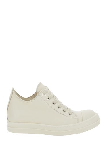 Low Top Sneakers With Round Toe In Smooth Leather Woman - Rick Owens - Modalova