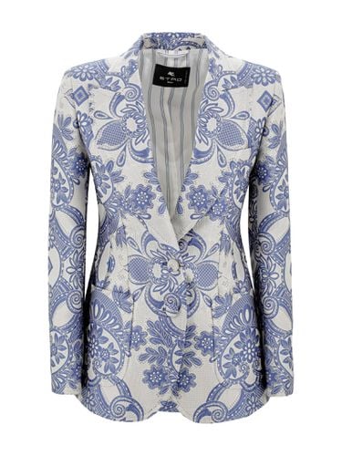 Single-breasted Jacket With Lace Pattern - Etro - Modalova