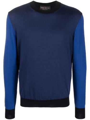 Wool Round Neck Sweater - Fabrizio del Carlo - Modalova