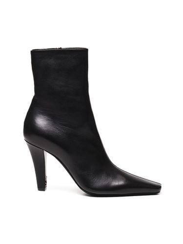 Black Leather Jill Ankle Boots - Saint Laurent - Modalova