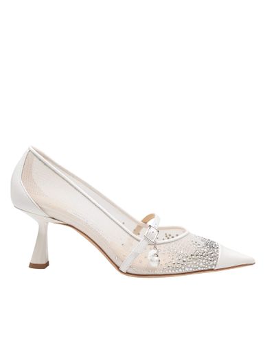 Aren 65 Tkw Mesh And Leather Pumps With Appliques - Jimmy Choo - Modalova