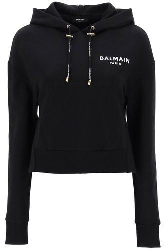 Balmain Logo Cotton Hoodie - Balmain - Modalova