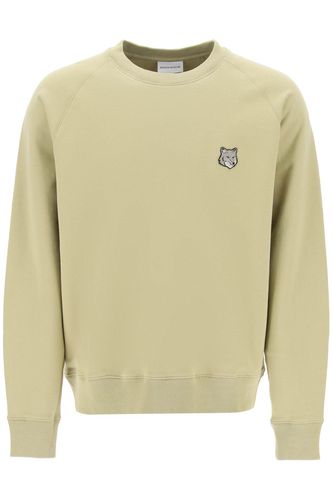 Bold Fox Head Crewneck Sweatshirt With Patch - Maison Kitsuné - Modalova