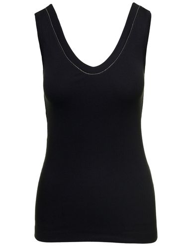 Tank Top With Monile Insert - Brunello Cucinelli - Modalova