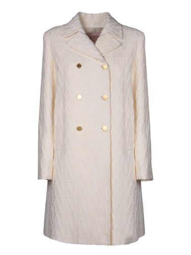 Valentino Velur Ivory Coat - Valentino - Modalova