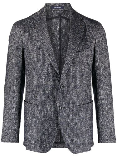 Herringbone Single-breasted Blazer - Tagliatore - Modalova