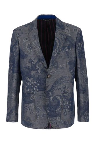 Etro Jacquard Denim Blazer - Etro - Modalova