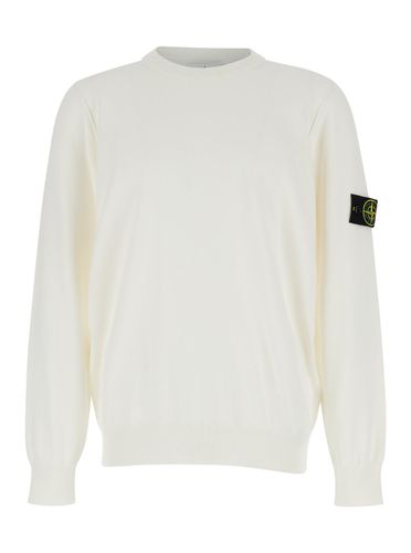 Crewneck Sweatshirt With Compass Logo Patch In Cotton Man - Stone Island - Modalova