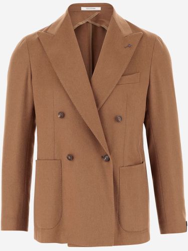 Camel Wool Double-breasted Jacket - Tagliatore - Modalova