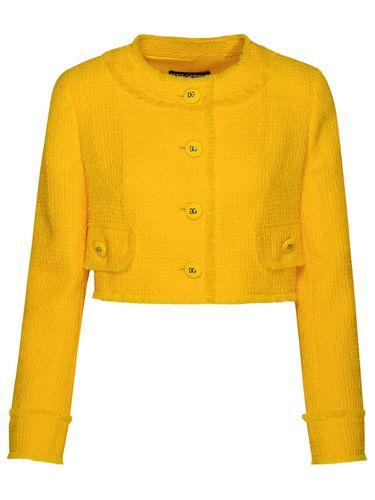 Dolce & Gabbana Yellow Wool Jacket - Dolce & Gabbana - Modalova