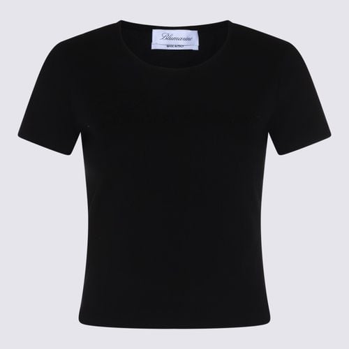 Blumarine Black Cotton T-shirt - Blumarine - Modalova
