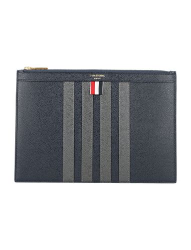 Pebble Grain Leather 4 Bar Small Document Holder - Thom Browne - Modalova