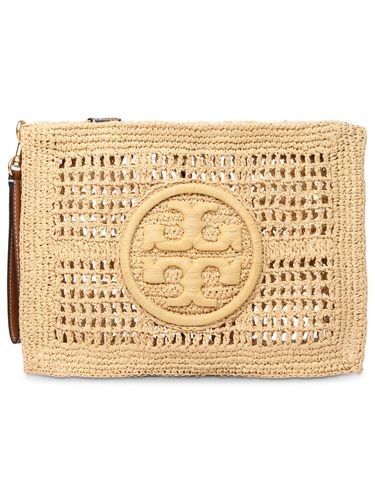 Ella Beige Raffia Clutch Bag - Tory Burch - Modalova