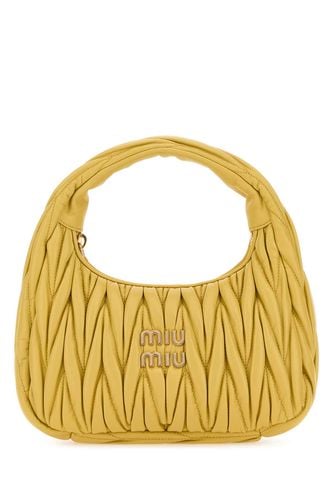 Yellow Nappa Leather Handbag - Miu Miu - Modalova