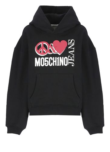 Sweatshirt With Peace And Love Logo - M05CH1N0 Jeans - Modalova