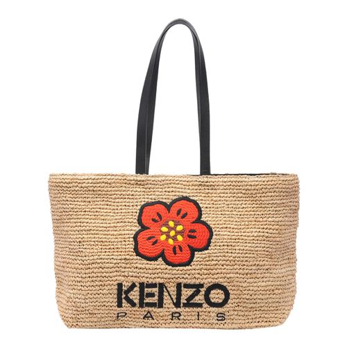 Kenzo Large Raphia Logo Tote Bag - Kenzo - Modalova