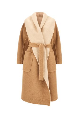 Camel Wool Reversible Coat - Max Mara Atelier - Modalova