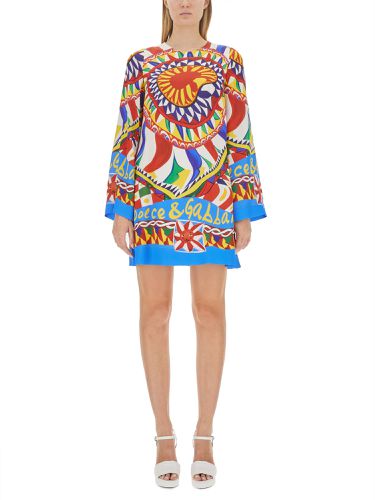 Cart Print Stretch Dress - Dolce & Gabbana - Modalova