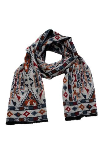 Light Scarf With Small Fringes At The Bottom With A Patterned Motif - Kiton - Modalova