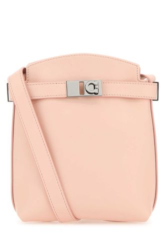 Pastel Pink Leather Gancini Phone Case - Ferragamo - Modalova