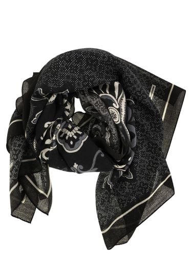 Wool Scarf With Paisley Pattern - Tagliatore - Modalova