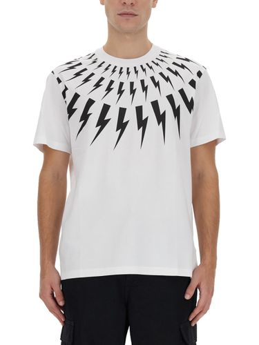 Fairisle Thunderbolt T-shirt - Neil Barrett - Modalova