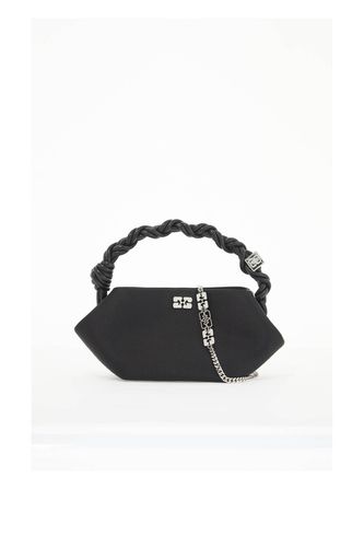 Bou Bag Mini Hand Bag In Black Polyester - Ganni - Modalova