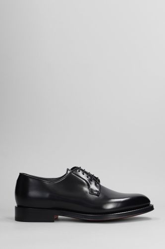 Santoni Black Leather Lace Up Shoes - Santoni - Modalova