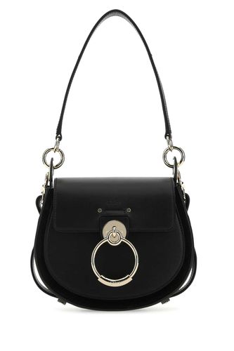 Black Leather And Suede Small Tess Handbag - Chloé - Modalova