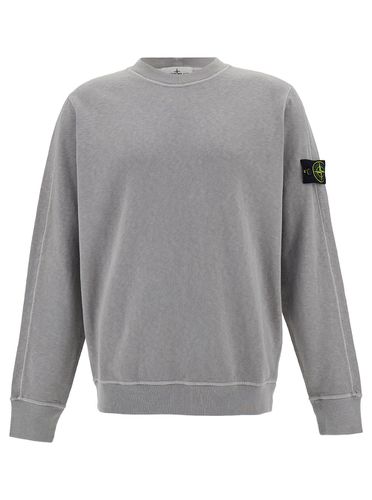 Crewneck Sweatshirt With Logo Patch In Cotton Man - Stone Island - Modalova