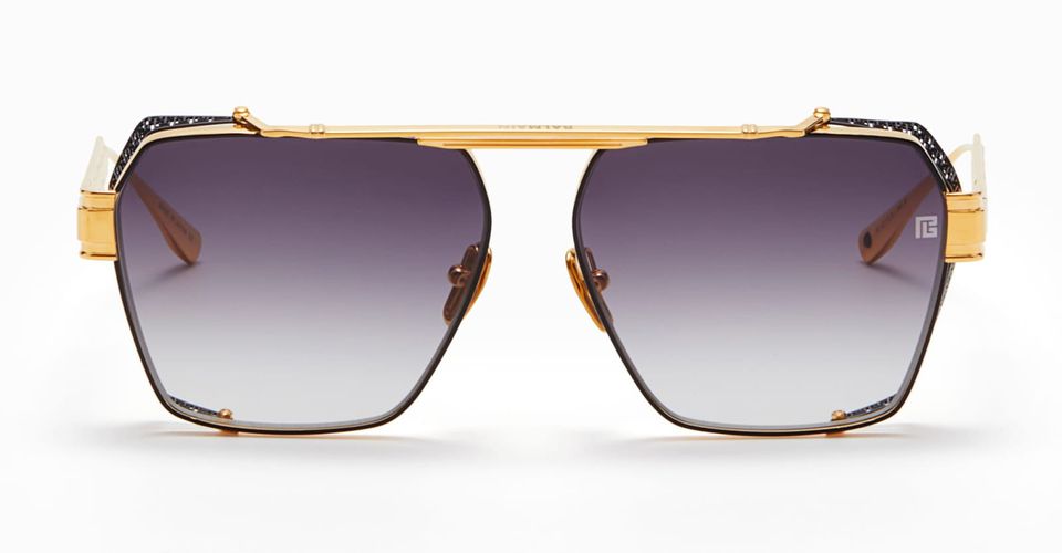 Premier - Yellow / Black Enamel Sunglasses - Balmain - Modalova