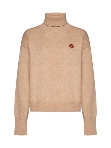 Boxy Crest Turtle Neck Sweater - Kenzo - Modalova