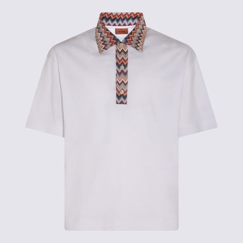 White And Multicolour Cotton Polo Shirt - Missoni - Modalova