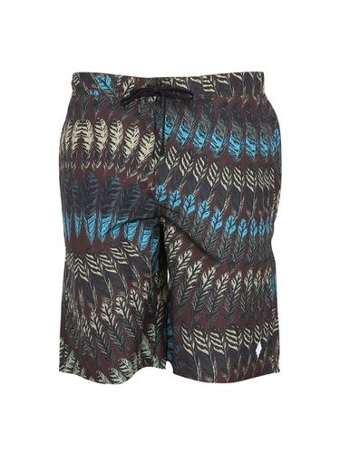 Logo Print Boxer Swimsuit - Marcelo Burlon - Modalova