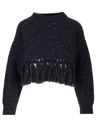 Astrale Crop Sweater With Fringes - Alanui - Modalova