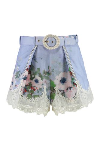 Everley Printed Linen Shorts - Zimmermann - Modalova