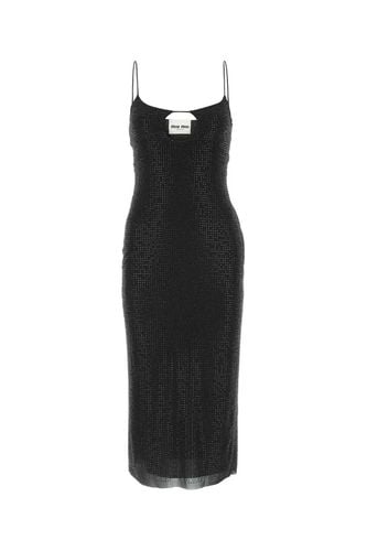 Embellished Sleeveless Midi Dress - Miu Miu - Modalova