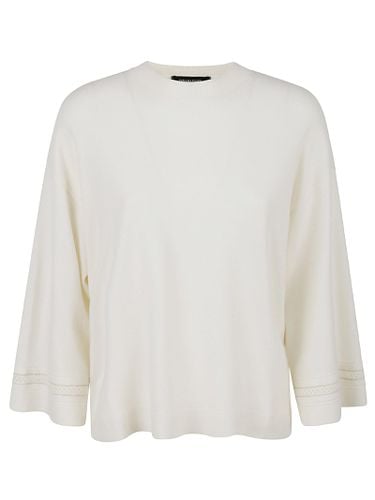 Crewneck Plain Long-sleeved Top - Fabiana Filippi - Modalova