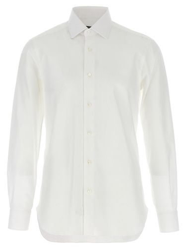 Barba Napoli Honeycomb Cotton Shirt - Barba Napoli - Modalova
