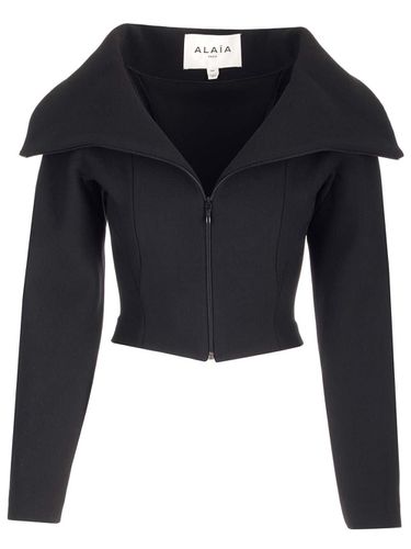 Alaia Zipped Cropped Jacket - Alaia - Modalova