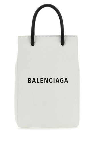 Balenciaga White Leather Phone Case - Balenciaga - Modalova