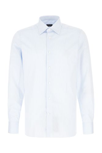 Zegna Embroidered Poplin Shirt - Zegna - Modalova