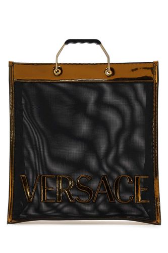 Black Mesh Versace Shopping Bag - Versace - Modalova
