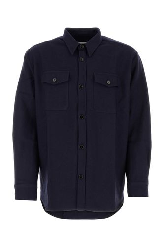 Blue Wool Oversize Shirt - Ami Alexandre Mattiussi - Modalova