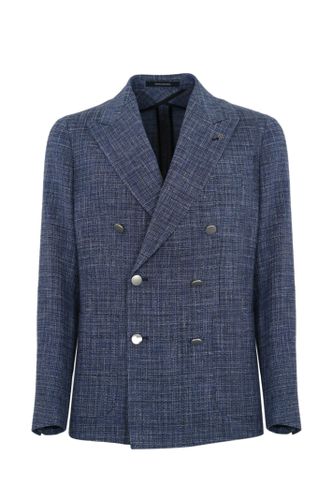 Double-breasted Jacket In Wool, Cotton And Linen Blend - Tagliatore - Modalova