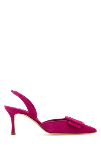 Fuchsia Suede Maysli Pumps - Manolo Blahnik - Modalova