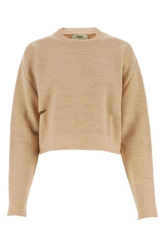 Beige Wool Blend Reversible Sweater - Fendi - Modalova